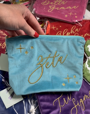 Embroidered Makeup Bag